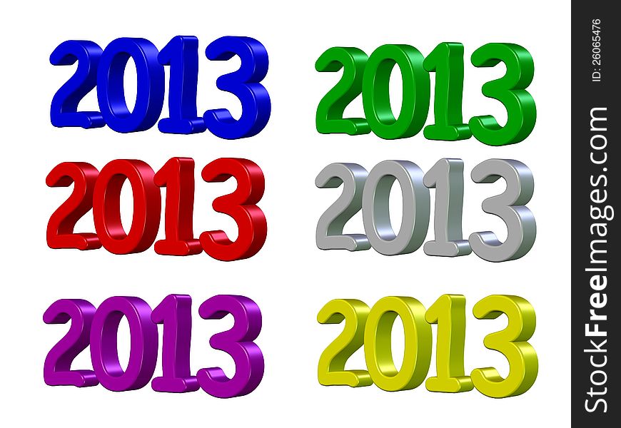 Happy New Year 2013 in 3D