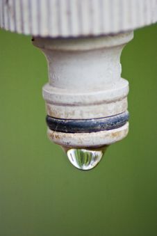 Water Drop On A Spigot Stock Image Water Drop On A Spigot Stock Image