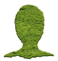 Grass Shaped Human Head Stock Photography