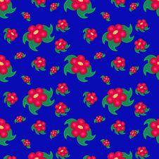 Red Flowers Seamless Pattern Stock Images Red Flowers Seamless Pattern Stock Images