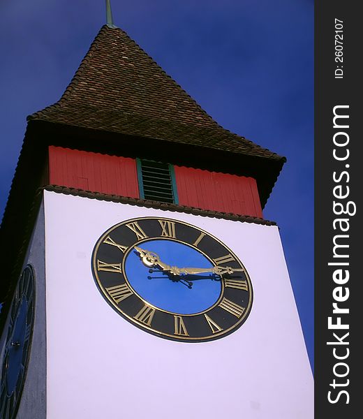 Clock Tower at Davos Switzerland