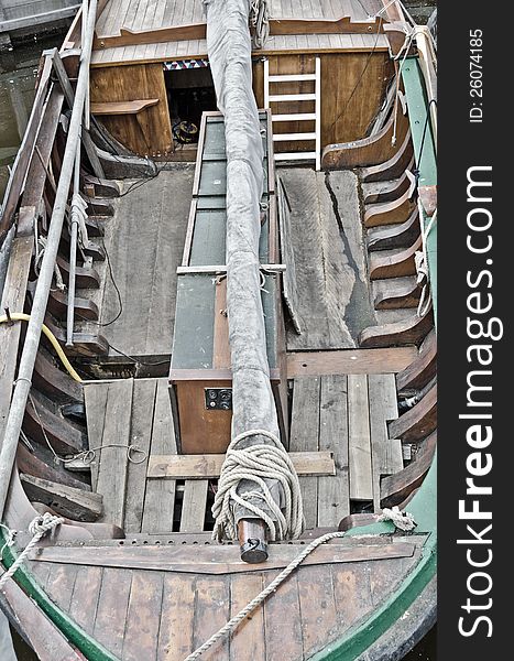 Old boat ready for restoration or rotting away. Old boat ready for restoration or rotting away