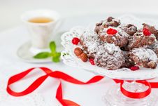 Sweet Cookies With Hazelnuts And Cranberries Royalty Free Stock Photos Sweet Cookies With Hazelnuts And Cranberries Royalty Free Stock Photos