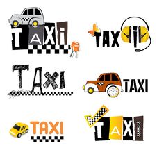 TAXI Icons Royalty Free Stock Photos TAXI Icons Royalty Free Stock Photos
