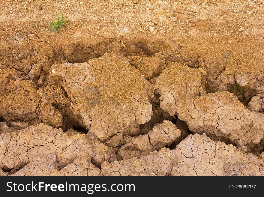 Gravel surface water erosion.