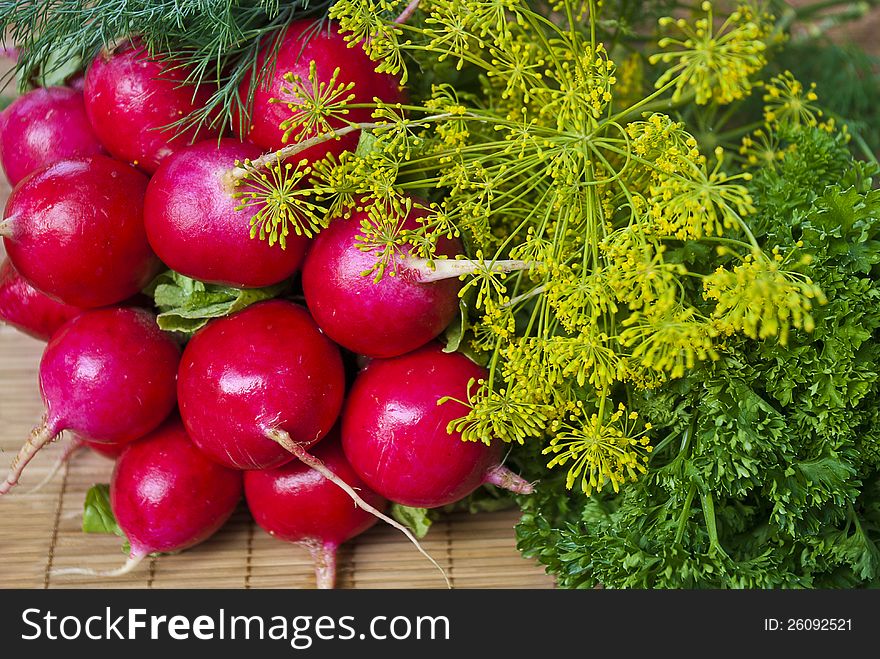 Group of vegetables closeup view