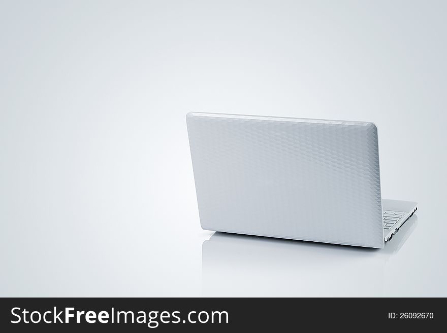 Laptop isolated on gray background with copy space. Laptop isolated on gray background with copy space