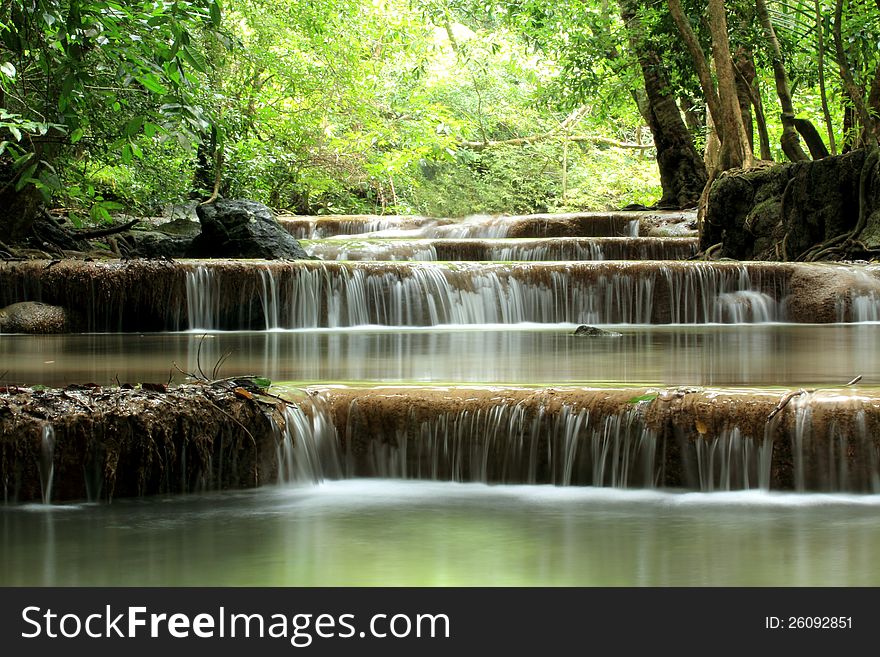 Erawan Waterfall in Kanchanaburi, Thailand