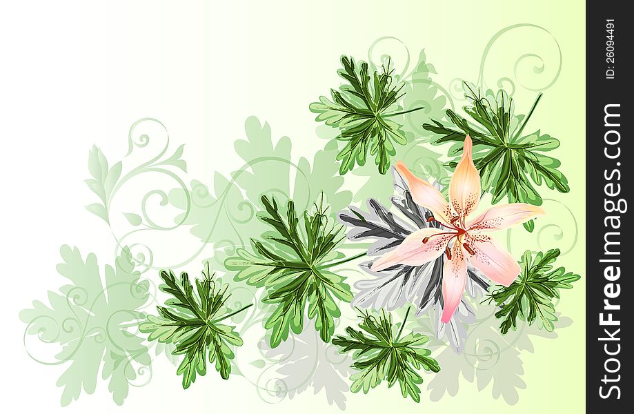 Elegant flourish background  for your design  Floral vector. Elegant flourish background  for your design  Floral vector