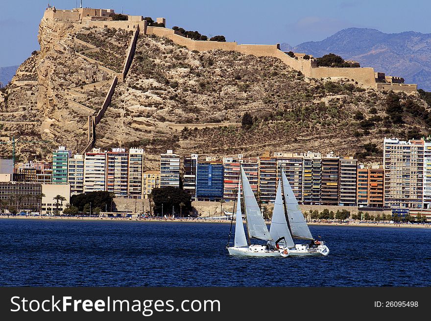 Pair of sailing boat in Alicante