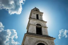 Sun Behind The Bell Tower Stock Photo Sun Behind The Bell Tower Stock Photo