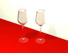 Two Celebratory Wine Glasses Royalty Free Stock Images