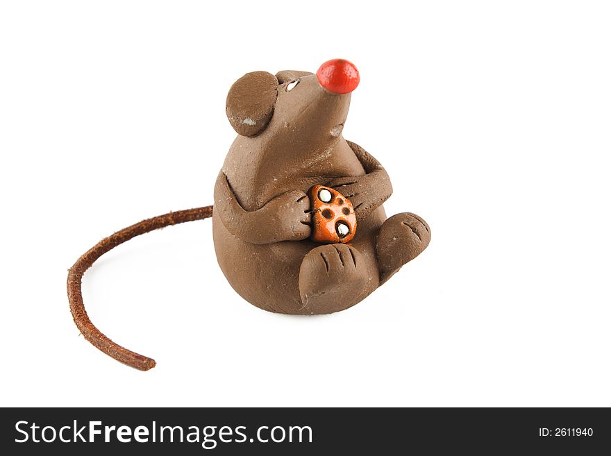 Mouse With Cheese Figurine