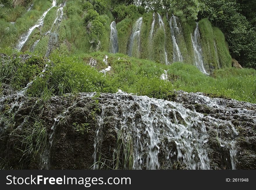 Beutiful cascade in Spain - Monasterio de Piedra