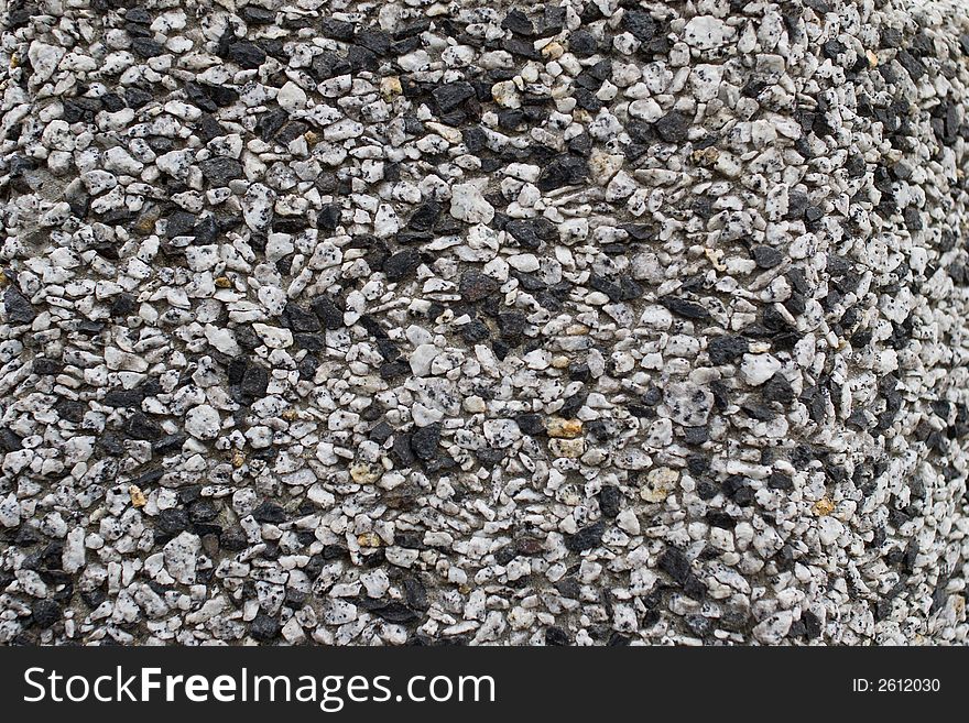 Black and white granite cobblestone texture