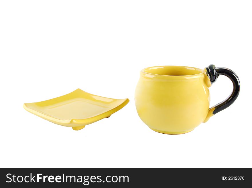 Yellow Cup And Saucer