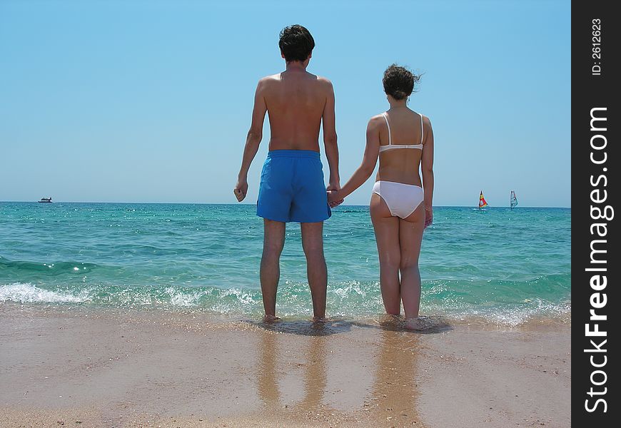 Couple near the sea