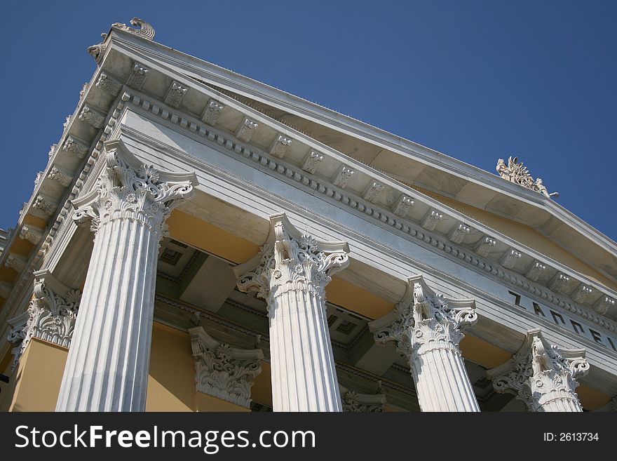 Pillar of zapeion building in athens greece. Pillar of zapeion building in athens greece