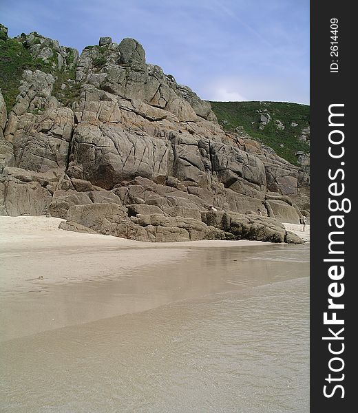 Summer 06 photo of a beach in Cornwall England called Porthcurno.  One of the most beautiful places in England. Summer 06 photo of a beach in Cornwall England called Porthcurno.  One of the most beautiful places in England.