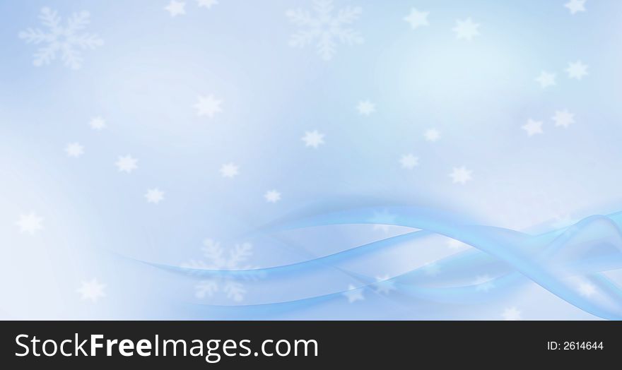 X-mass time - Snowflake and feather pattern on blue. X-mass time - Snowflake and feather pattern on blue