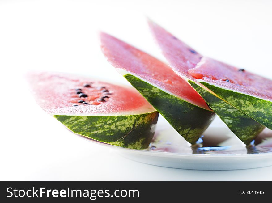 Slices of watermelon, fresh, fruity, healthy