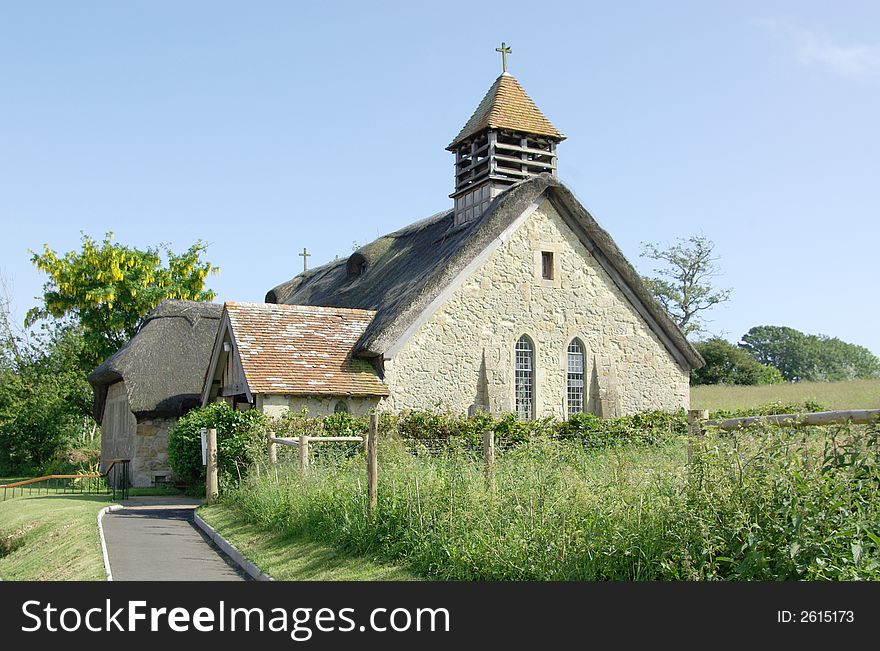 St Agnes Church (The Thatched Church) Freshwater Isle Of Wight England. St Agnes Church (The Thatched Church) Freshwater Isle Of Wight England.