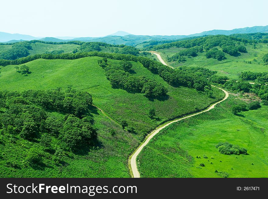 Landscape from height of the bird's flight. Landscape from height of the bird's flight