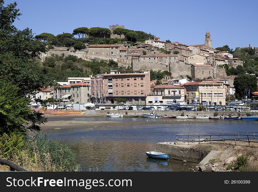 Ancient Italian village in Tuscany