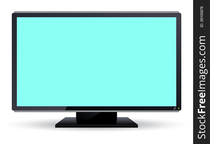 The  monitor icon on white. The  monitor icon on white
