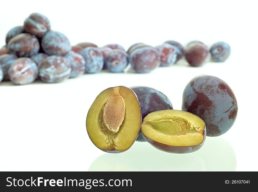 Group prunes fruit with background