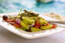 Fresh Traditional Greek Salad Royalty Free Stock Photos