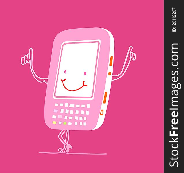 Very cheerful and smiling phone. Very cheerful and smiling phone