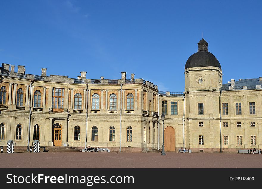 Fragment of Gatchina Palace near St. Petersburg, Russia