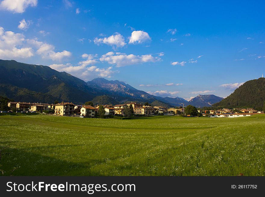 View of the city of Rovetta (BG), Italy. View of the city of Rovetta (BG), Italy