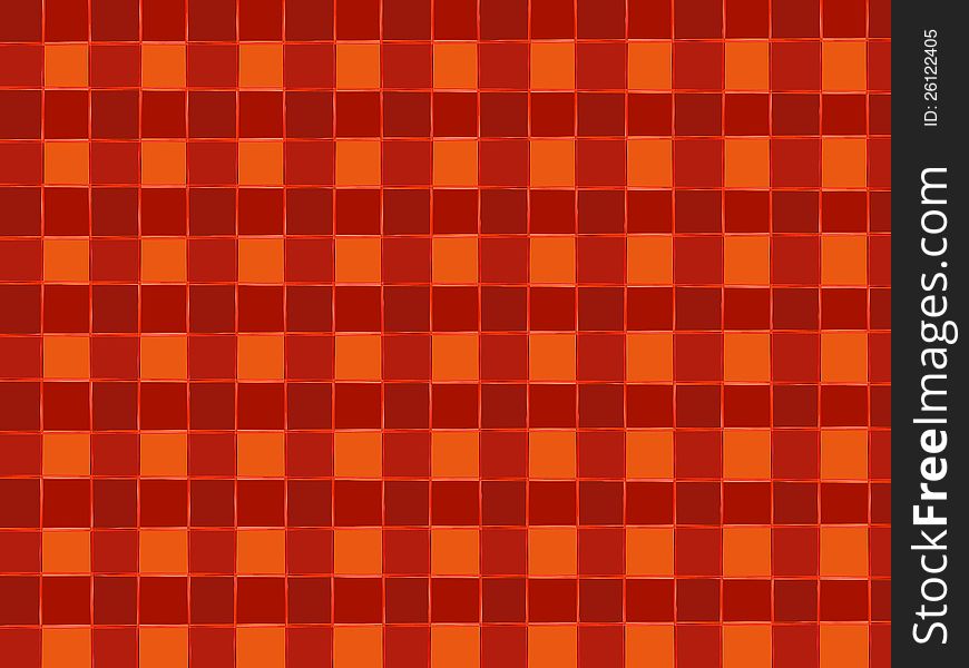 Image of red abstract background with squares