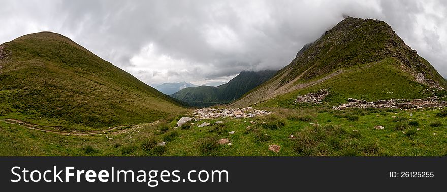 Alps, France &x28;Col de Tricot&x29; - Panorama