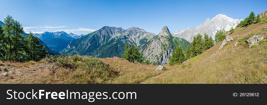 Alps, France &x28;by Courmayeur&x29; - Panorama