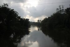 Mystique River, Dark Mood In The Evening Stock Photos Mystique River, Dark Mood In The Evening Stock Photos