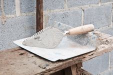 Trowel And Plastic Construction Tools Stock Photography Trowel And Plastic Construction Tools Stock Photography