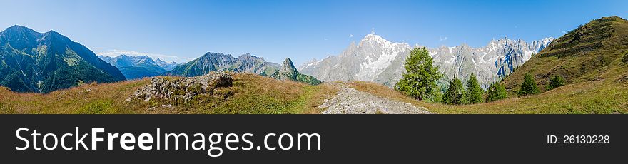 Alps, France &x28;by Courmayeur&x29; - Panorama