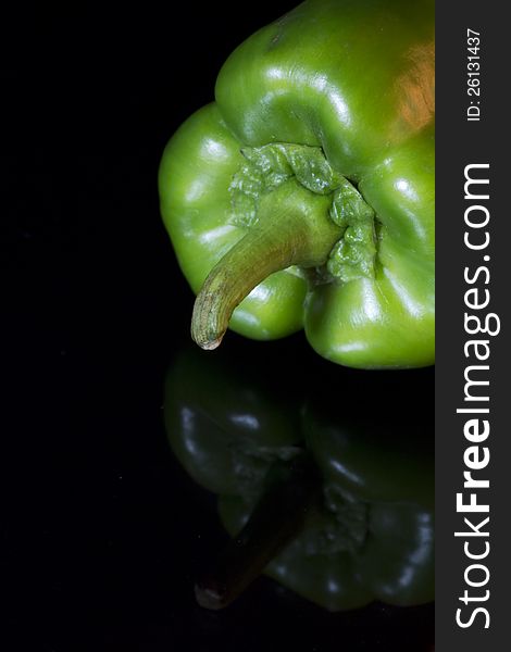 A detail of green capsicum