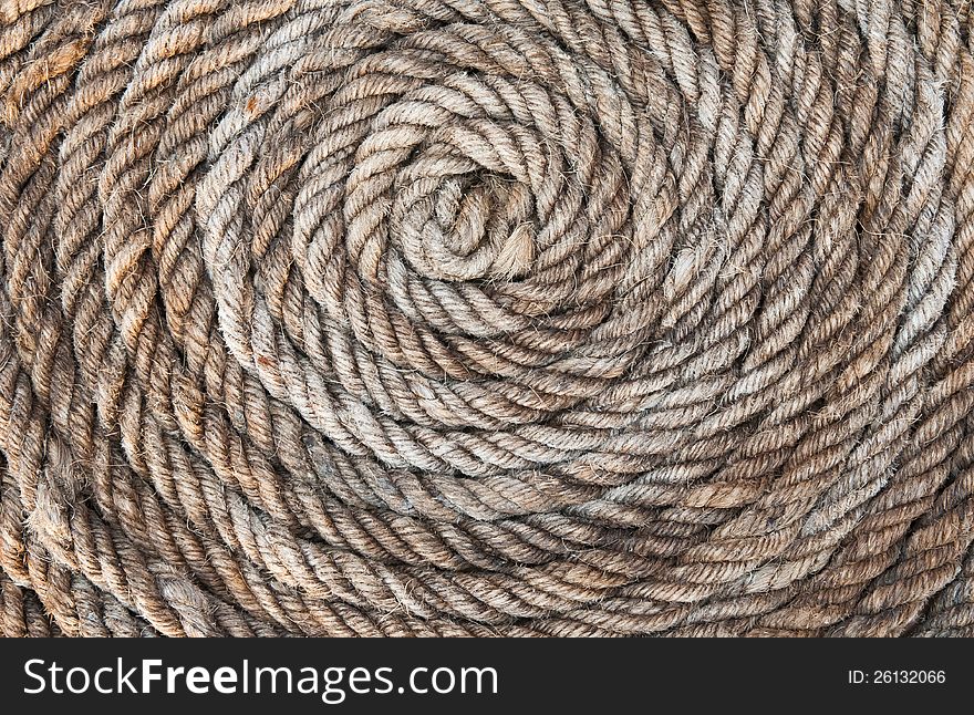 Old rope close up background