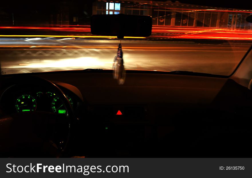 Night time driving in the city