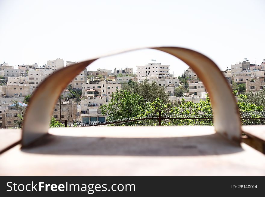 Hebron city diveded between jews and arabs. Hebron city diveded between jews and arabs