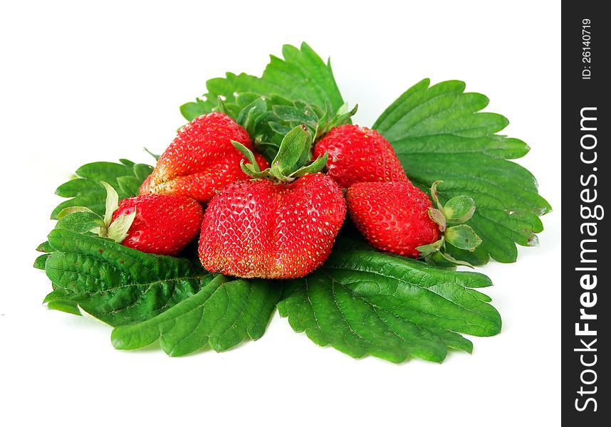 Strawberries With Leaves