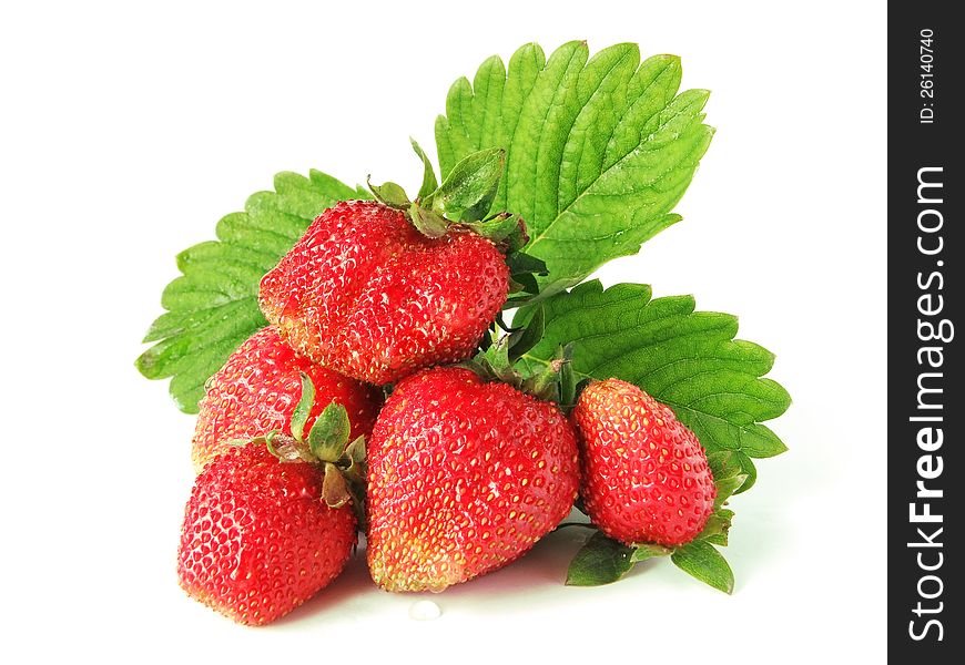 Strawberries With Leaves