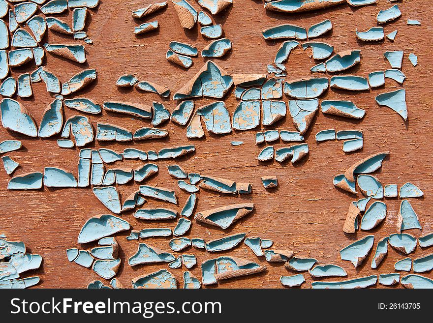 Texture of paints shabby wooden surface