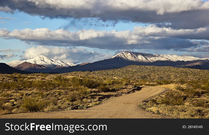 Rare dusting of Snow in the Desert. Rare dusting of Snow in the Desert