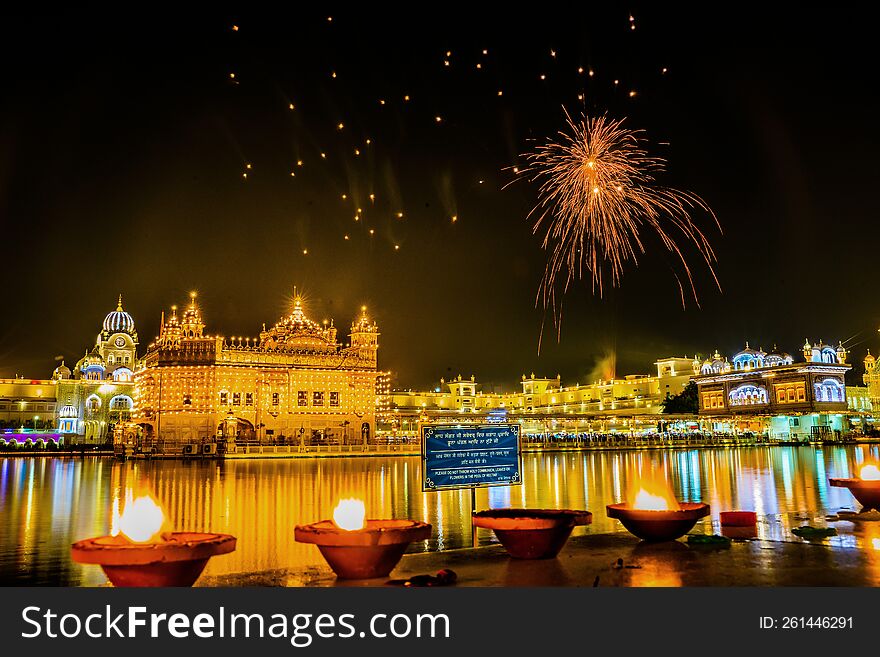 Celebration of Gurupurab in Golden Temple Amritsar