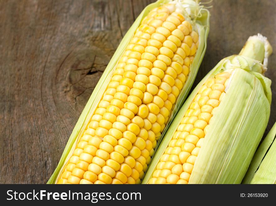 Fresh ripe corn-healthy food